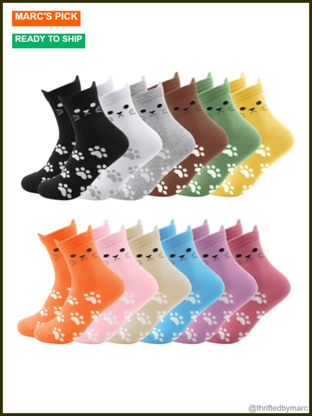 Cotton Crew Cat Novelty Socks Cute Cat Lover Gift Women